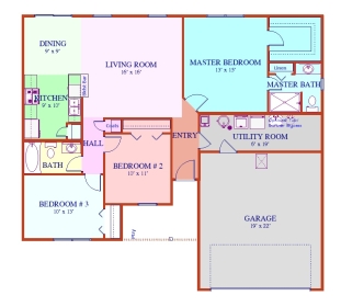 The Ocean Springs - Main Level Plan